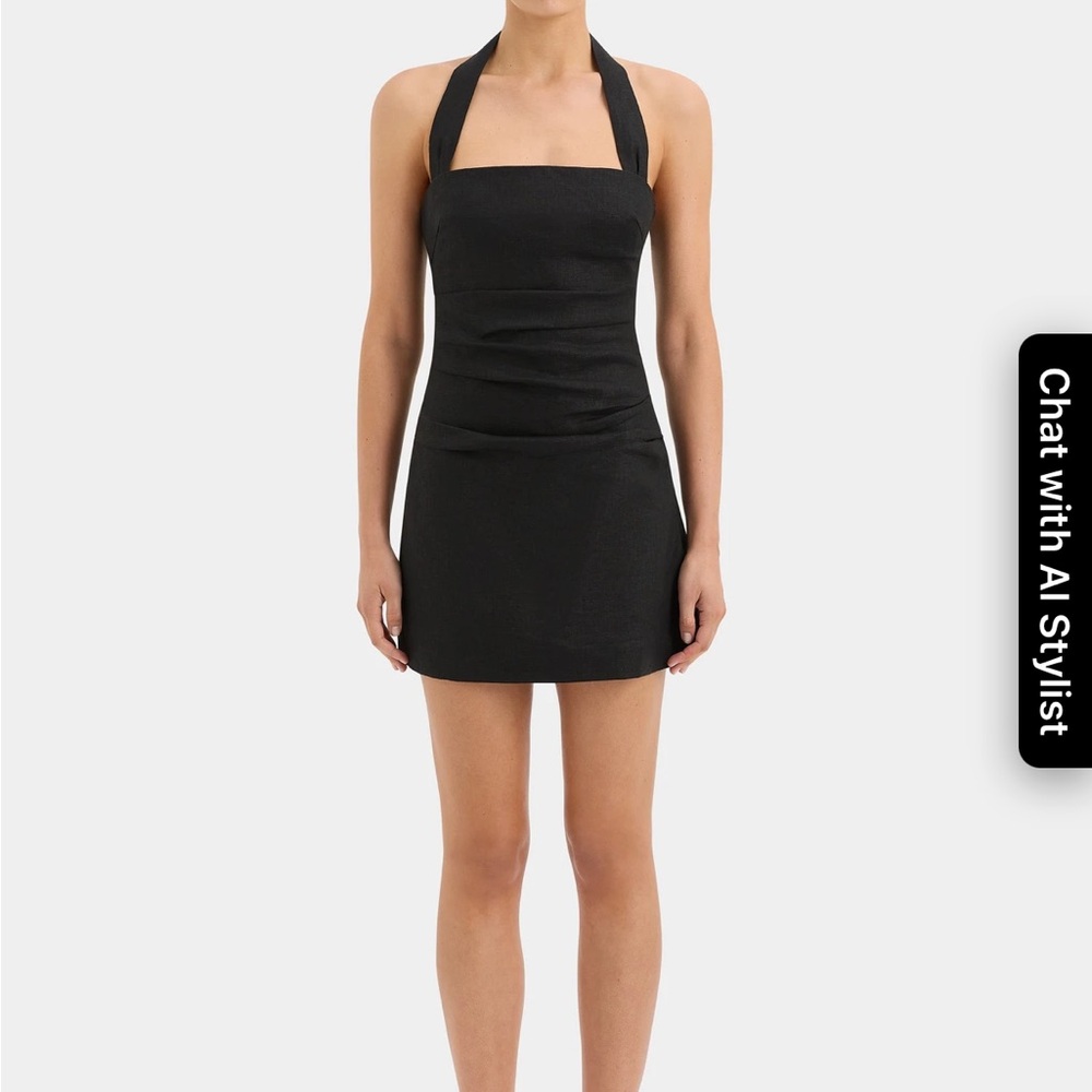 SIR the label Noemi  Halter Black Mini Dress
